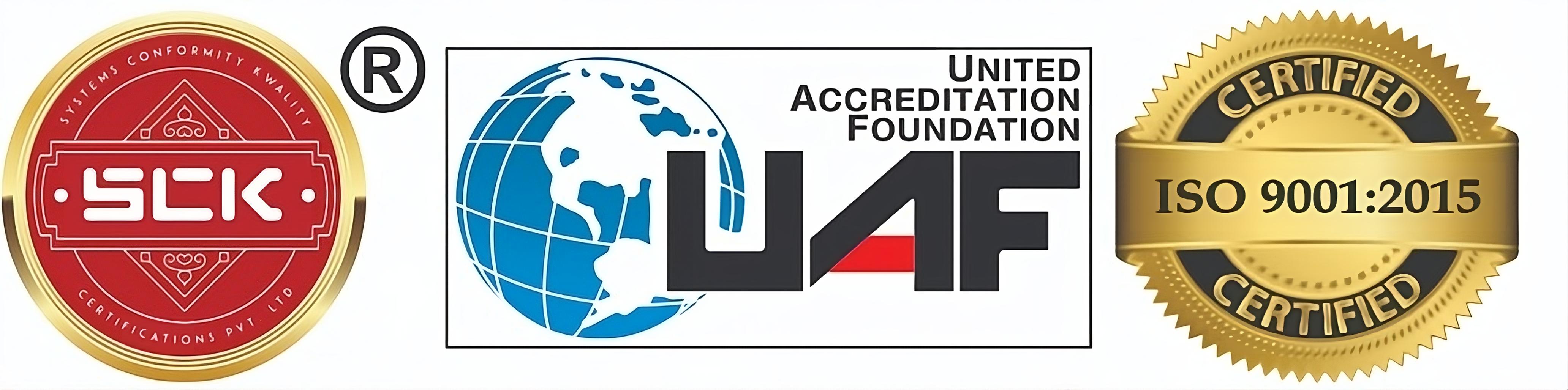 ISO 9001:2015 Quality Management System certification logo