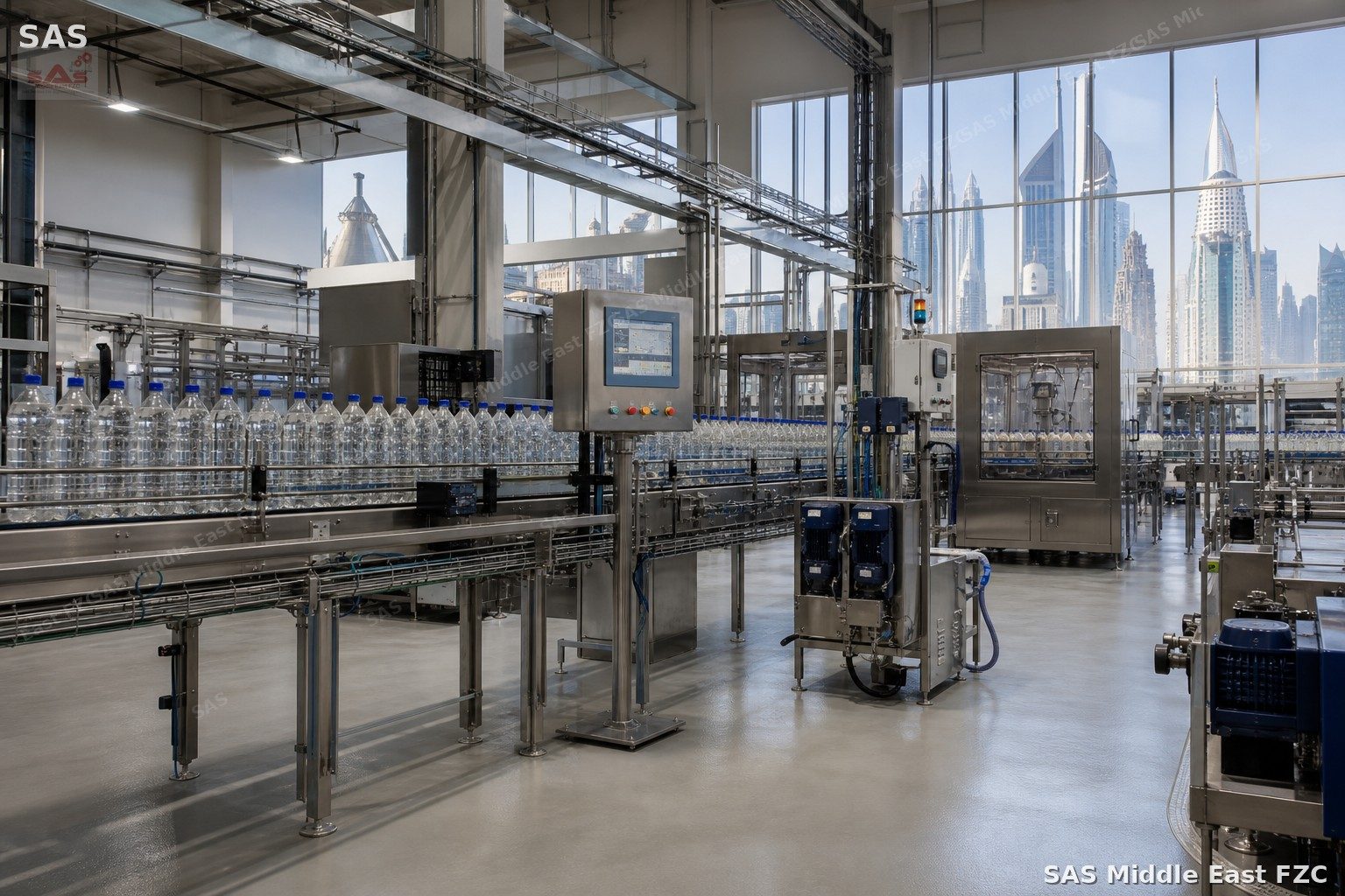 Automated industrial production line — SAS Engineering UAE automation, IoT and connectivity